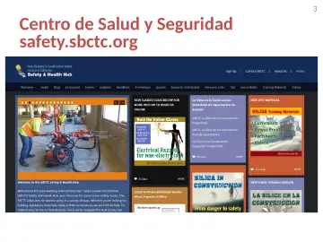 Slide 3: Centro de Salud y Seguridad safety.sbctc.org