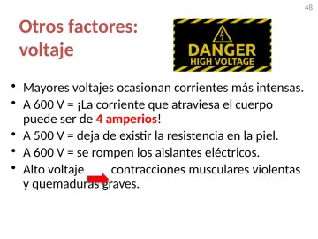 Slide 48: Otros factores: voltaje