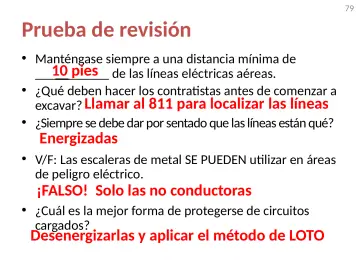Slide 79: Prueba de revisión