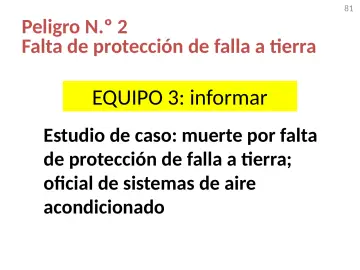 Slide 81: Peligro N.º 2