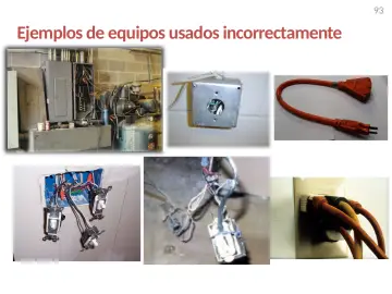 Slide 93: Ejemplos de equipos usados incorrectamente
