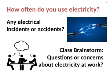 Slide 3: How often do you use electricity?