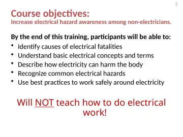 Slide 5: Course objectives: