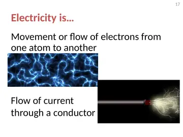 Slide 17: Electricity is…