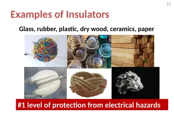 Slide 21: Examples of Insulators