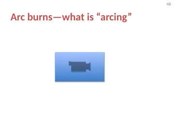 Slide 48: Arc burns—what is “arcing”