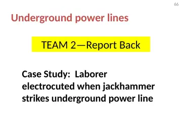 Slide 66: Underground power lines