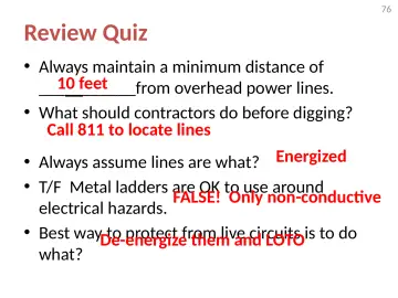 Slide 76: Review Quiz