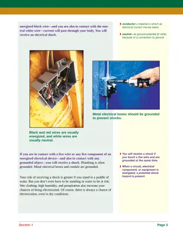 Page 11: energized black wire—and you are also in contact with the neutral white wire—current will…