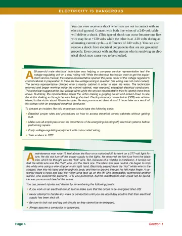 Page 12: You can even receive a shock when you are not in contact with an electrical ground. …