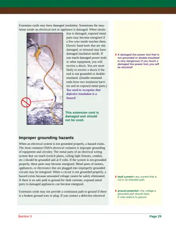 Page 37: Extension cords may have damaged insulation. Sometimes the insulation inside an electrical…