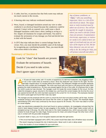 Page 45: A cable, fuse box, or junction box that feels warm may indicate too much current in the…