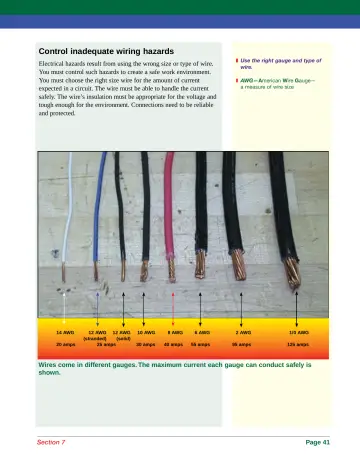 Page 49: Control inadequate wiring hazards