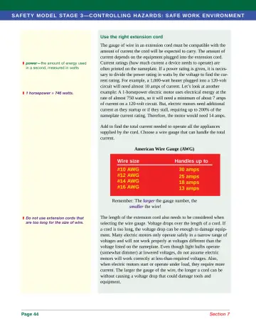 Page 52: SAF ET Y M O DEL STAG E 3—C O N TROLLING HAZARDS: SAFE WORK ENVIRON MEN T