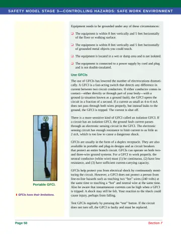 Page 58: SAF ET Y M O DEL STAG E 3—C O N TROLLING HAZARDS: SAFE WORK ENVIRON MEN T