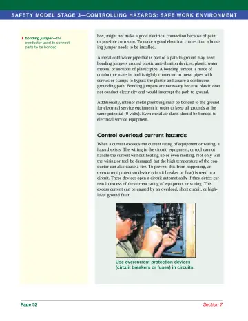 Page 60: Control overload current hazards
