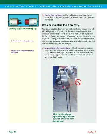 Page 76: Use and maintain tools properly