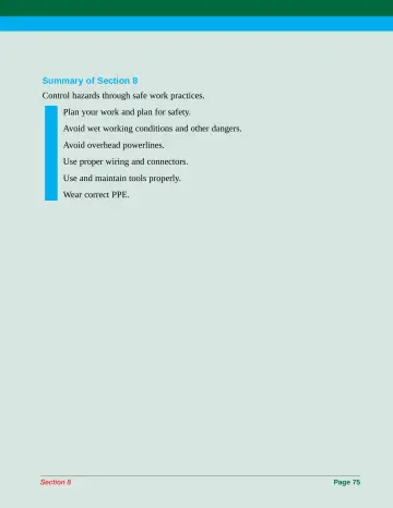 Page 83: Summary of Section 8