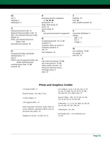 Page 89: mA 6 milliamp 6 milliampere 6 personal protective equipment