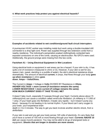 Page 2: 4. What work practices help protect you against electrical hazards?