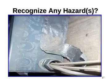 Slide 17: Recognize Any Hazard(s)?