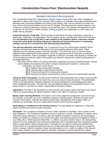 Page 5: TRAINER PREPARATION GUIDANCE