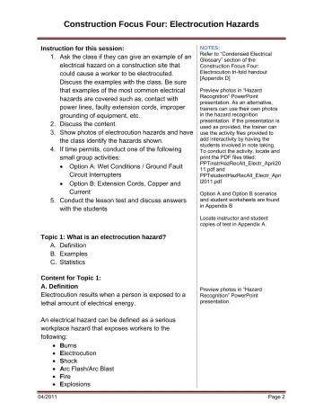 Page 8: Instruction for this session: