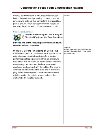 Page 17: When a cord connector is wet, electric current can leak to the equipment grounding…