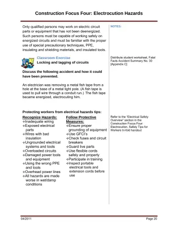 Page 26: Only qualified persons may work on electric circuit parts or equipment that has not been…