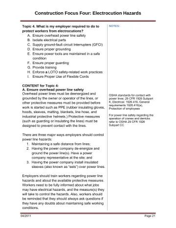 Page 27: Topic 4. What is my employer required to do to protect workers from electrocutions?