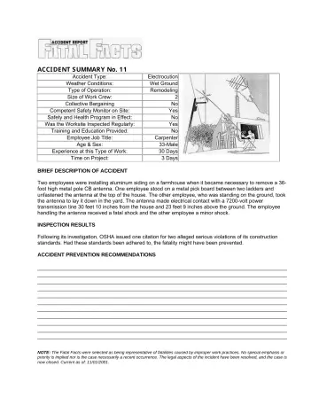 Page 67: ACCIDENT SUMMARY No. 11