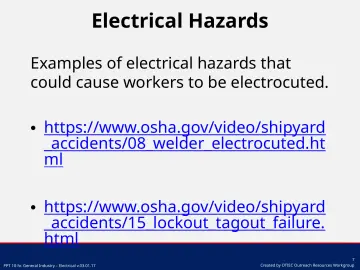 Slide 7: Electrical Hazards