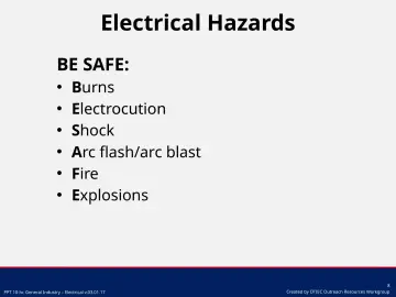 Slide 8: Electrical Hazards