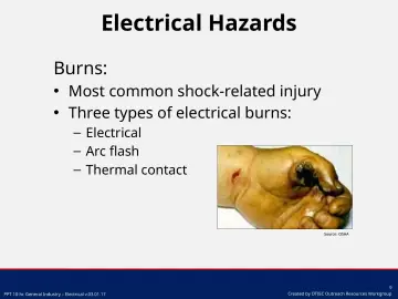 Slide 9: Electrical Hazards