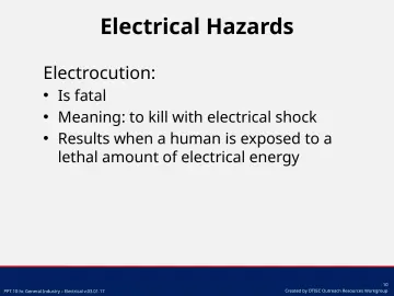 Slide 10: Electrical Hazards