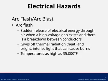 Slide 12: Electrical Hazards