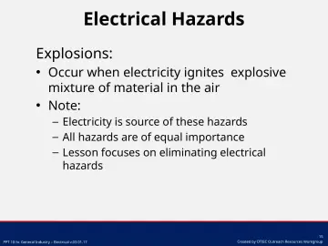 Slide 15: Electrical Hazards