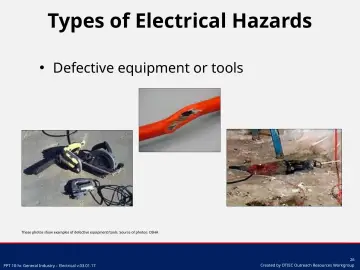 Slide 26: Types of Electrical Hazards