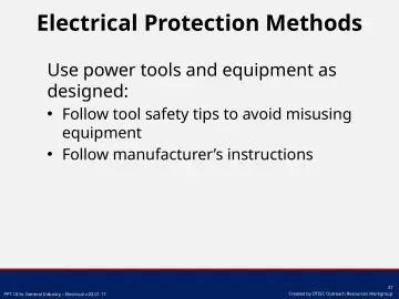 Slide 37: Electrical Protection Methods