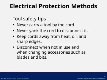Slide 39: Electrical Protection Methods