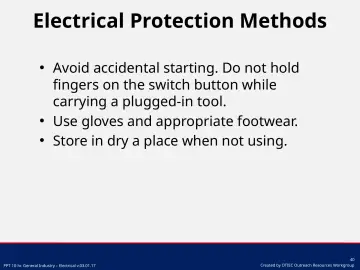 Slide 40: Electrical Protection Methods