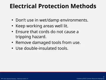 Slide 41: Electrical Protection Methods