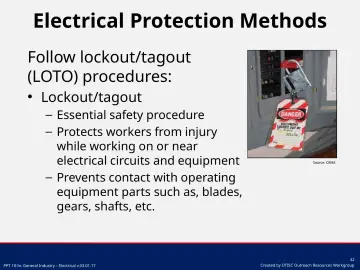 Slide 42: Electrical Protection Methods
