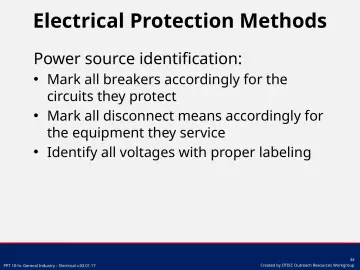 Slide 44: Electrical Protection Methods