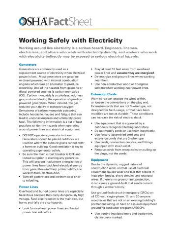 Page 1: FactSheet