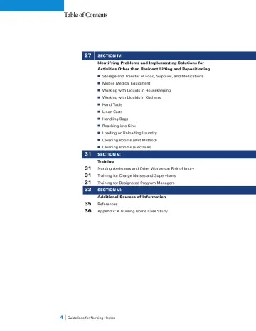 Page 6: Table of Contents