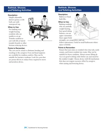 Page 28: Bathtub, Shower, and Toileting Activities