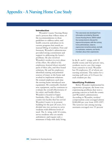Page 38: Appendix - A Nursing Home Case Study