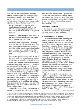 Page 9: You can also identify ergonomic issues by talking with employees and walking through the…