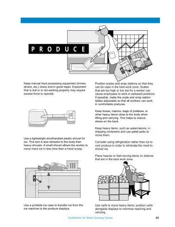 Page 26: Keep manual food processing equipment (knives, slicers, etc.) sharp and in good repair. …